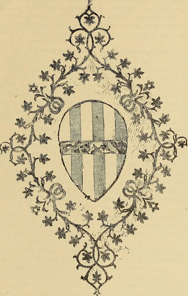 An illustration from L'arte nell'industria : lavori di legno e pastiglia, lavori di metallo, lavori di pietra, marmo, alabastro, ceramica, musaico, vetro, lavori di osso e avorio, lavori tessili, carte da parati e cuoi decorati, ricami, pizzi, cartelloni, stampe, ecc., 1907, leaf 486