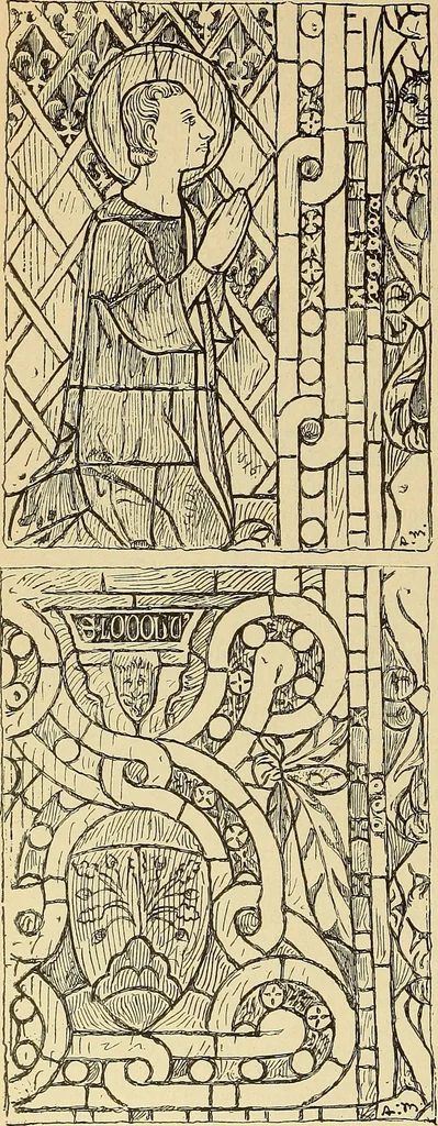 An illustration from L'arte nell'industria : lavori di legno e pastiglia, lavori di metallo, lavori di pietra, marmo, alabastro, ceramica, musaico, vetro, lavori di osso e avorio, lavori tessili, carte da parati e cuoi decorati, ricami, pizzi, cartelloni, stampe, ecc., 1907, leaf 493