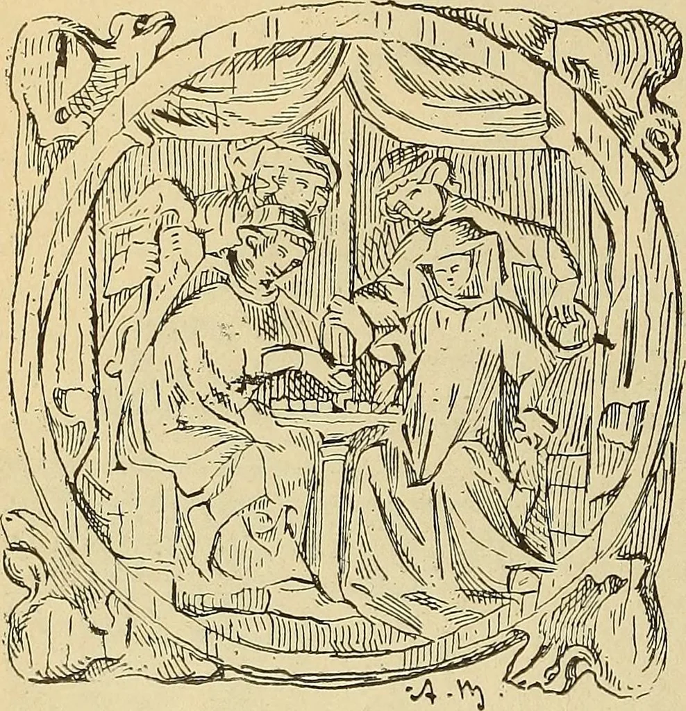 An illustration from L'arte nell'industria : lavori di legno e pastiglia, lavori di metallo, lavori di pietra, marmo, alabastro, ceramica, musaico, vetro, lavori di osso e avorio, lavori tessili, carte da parati e cuoi decorati, ricami, pizzi, cartelloni, stampe, ecc., 1907, leaf 511