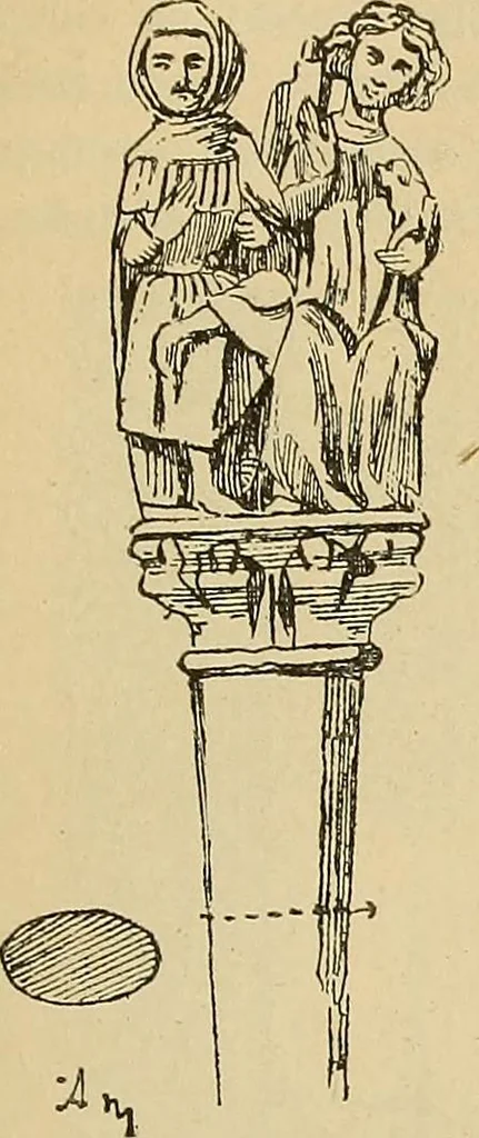 An illustration from L'arte nell'industria : lavori di legno e pastiglia, lavori di metallo, lavori di pietra, marmo, alabastro, ceramica, musaico, vetro, lavori di osso e avorio, lavori tessili, carte da parati e cuoi decorati, ricami, pizzi, cartelloni, stampe, ecc., 1907, leaf 512