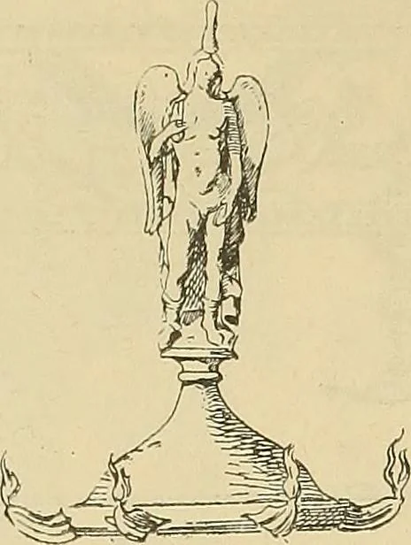 An illustration from L'arte nell'industria : lavori di legno e pastiglia, lavori di metallo, lavori di pietra, marmo, alabastro, ceramica, musaico, vetro, lavori di osso e avorio, lavori tessili, carte da parati e cuoi decorati, ricami, pizzi, cartelloni, stampe, ecc., 1907, leaf 53