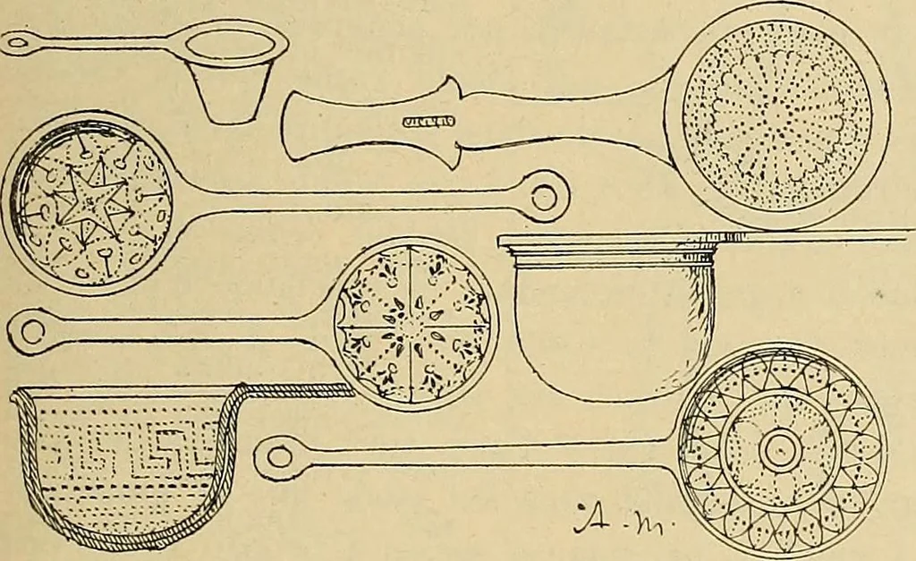 An illustration from L'arte nell'industria : lavori di legno e pastiglia, lavori di metallo, lavori di pietra, marmo, alabastro, ceramica, musaico, vetro, lavori di osso e avorio, lavori tessili, carte da parati e cuoi decorati, ricami, pizzi, cartelloni, stampe, ecc., 1907, leaf 54