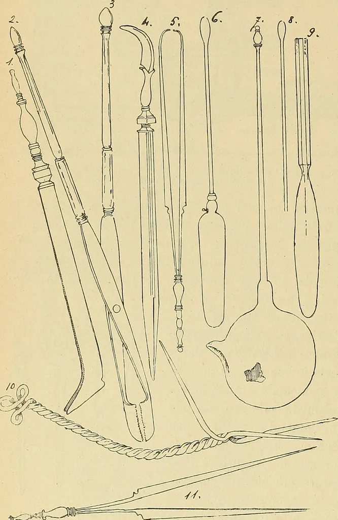 An illustration from L'arte nell'industria : lavori di legno e pastiglia, lavori di metallo, lavori di pietra, marmo, alabastro, ceramica, musaico, vetro, lavori di osso e avorio, lavori tessili, carte da parati e cuoi decorati, ricami, pizzi, cartelloni, stampe, ecc., 1907, leaf 55