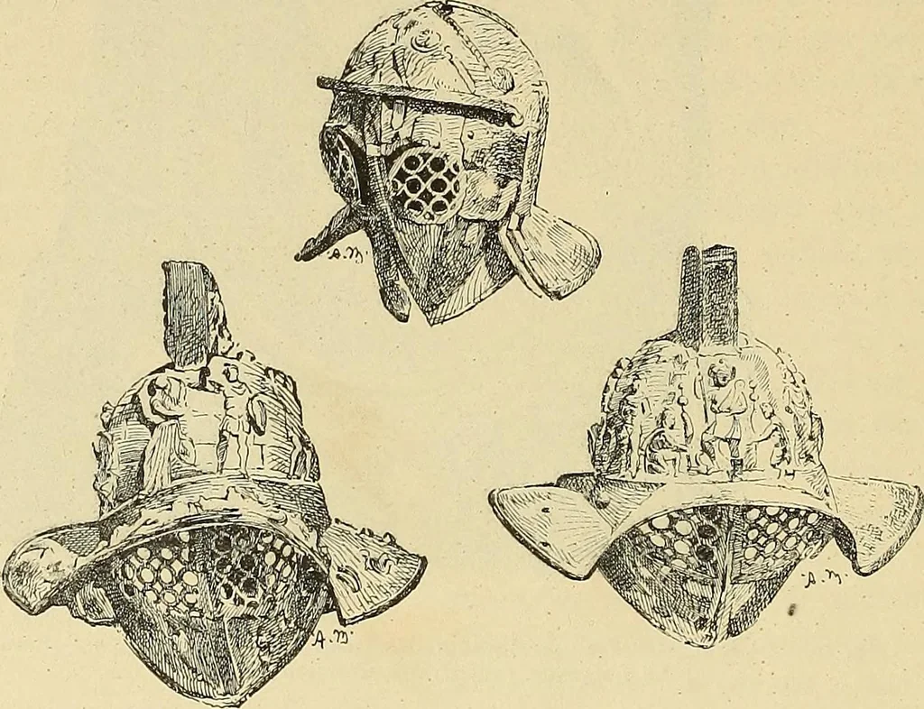 An illustration from L'arte nell'industria : lavori di legno e pastiglia, lavori di metallo, lavori di pietra, marmo, alabastro, ceramica, musaico, vetro, lavori di osso e avorio, lavori tessili, carte da parati e cuoi decorati, ricami, pizzi, cartelloni, stampe, ecc., 1907, leaf 59