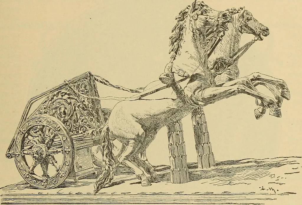 An illustration from L'arte nell'industria : lavori di legno e pastiglia, lavori di metallo, lavori di pietra, marmo, alabastro, ceramica, musaico, vetro, lavori di osso e avorio, lavori tessili, carte da parati e cuoi decorati, ricami, pizzi, cartelloni, stampe, ecc., 1907, leaf 62