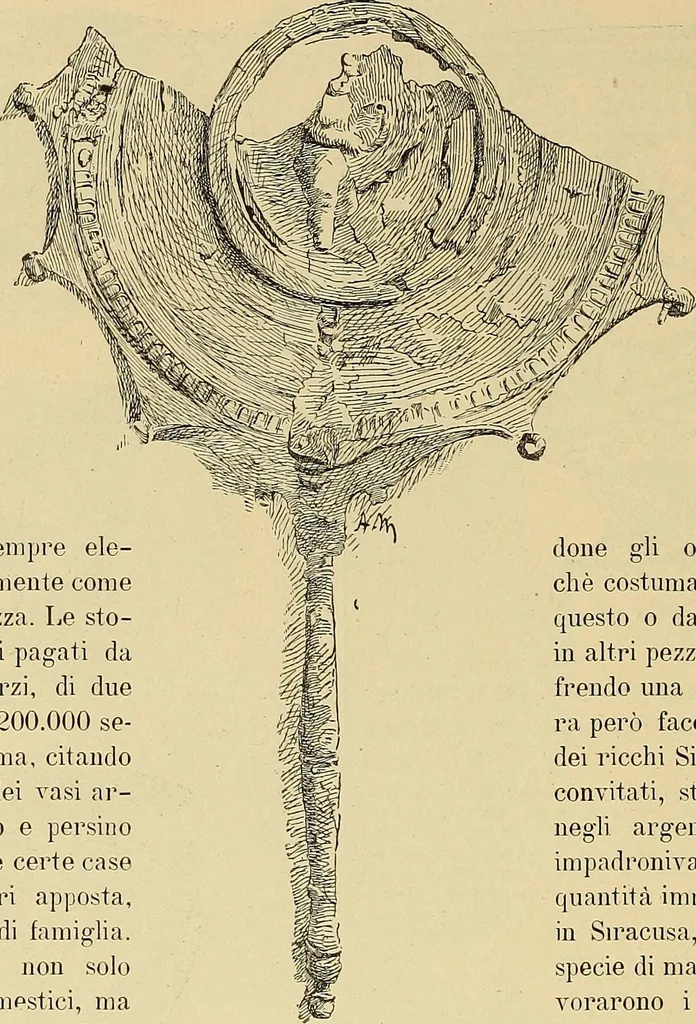 An illustration from L'arte nell'industria : lavori di legno e pastiglia, lavori di metallo, lavori di pietra, marmo, alabastro, ceramica, musaico, vetro, lavori di osso e avorio, lavori tessili, carte da parati e cuoi decorati, ricami, pizzi, cartelloni, stampe, ecc., 1907, leaf 67