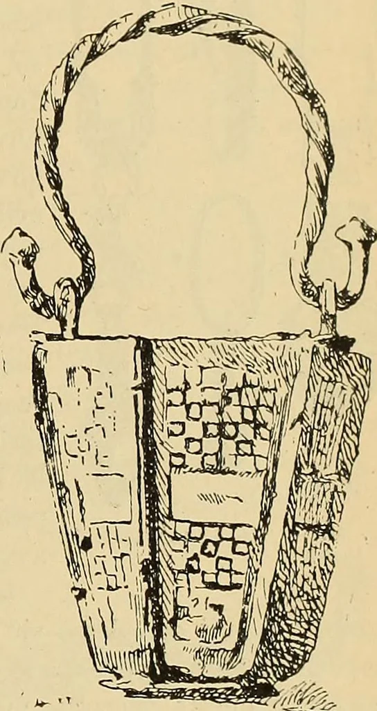 An illustration from L'arte nell'industria : lavori di legno e pastiglia, lavori di metallo, lavori di pietra, marmo, alabastro, ceramica, musaico, vetro, lavori di osso e avorio, lavori tessili, carte da parati e cuoi decorati, ricami, pizzi, cartelloni, stampe, ecc., 1907, leaf 68