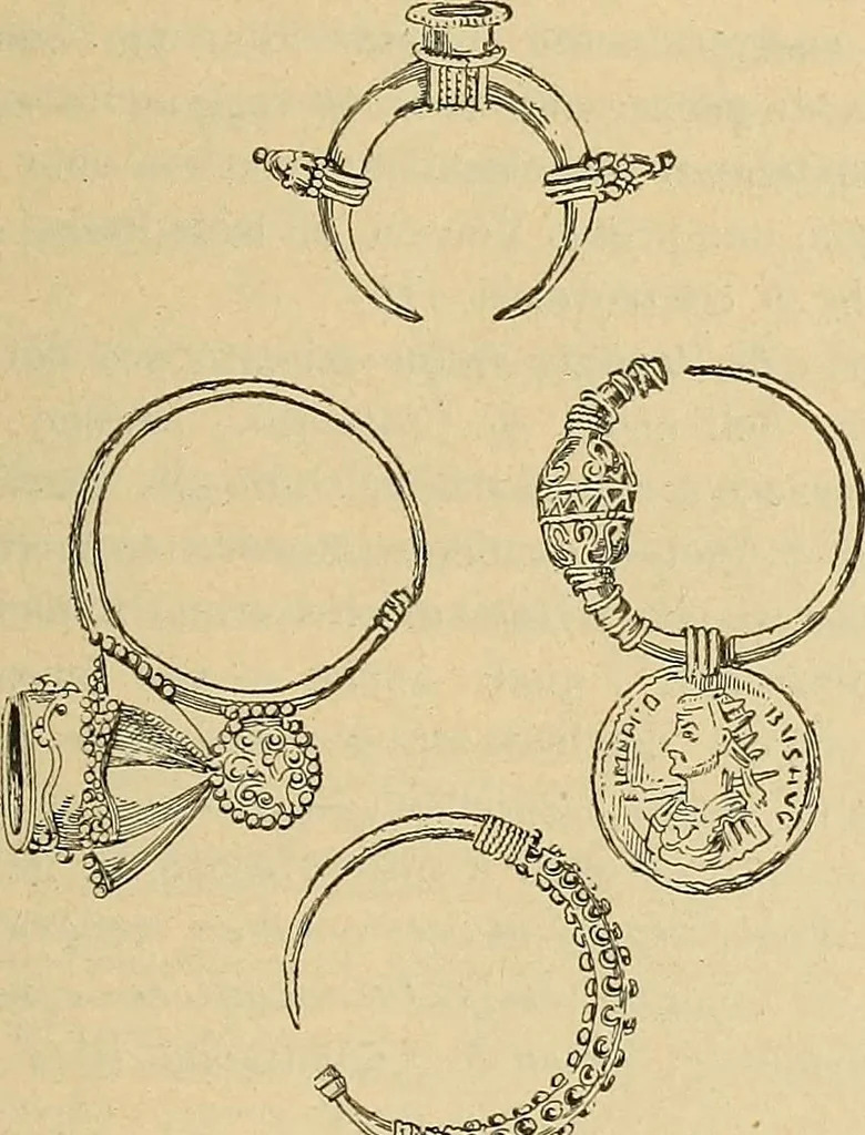 An illustration from L'arte nell'industria : lavori di legno e pastiglia, lavori di metallo, lavori di pietra, marmo, alabastro, ceramica, musaico, vetro, lavori di osso e avorio, lavori tessili, carte da parati e cuoi decorati, ricami, pizzi, cartelloni, stampe, ecc., 1907, leaf 72
