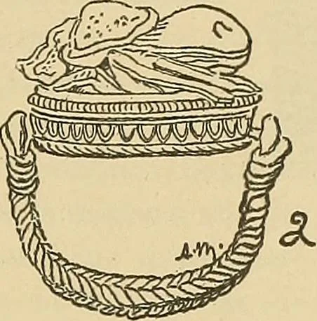 An illustration from L'arte nell'industria : lavori di legno e pastiglia, lavori di metallo, lavori di pietra, marmo, alabastro, ceramica, musaico, vetro, lavori di osso e avorio, lavori tessili, carte da parati e cuoi decorati, ricami, pizzi, cartelloni, stampe, ecc., 1907, leaf 78