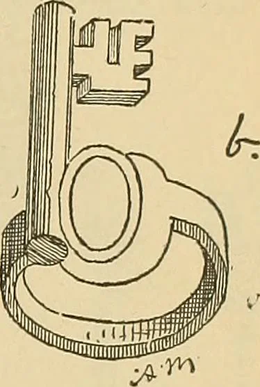 An illustration from L'arte nell'industria : lavori di legno e pastiglia, lavori di metallo, lavori di pietra, marmo, alabastro, ceramica, musaico, vetro, lavori di osso e avorio, lavori tessili, carte da parati e cuoi decorati, ricami, pizzi, cartelloni, stampe, ecc., 1907, leaf 78