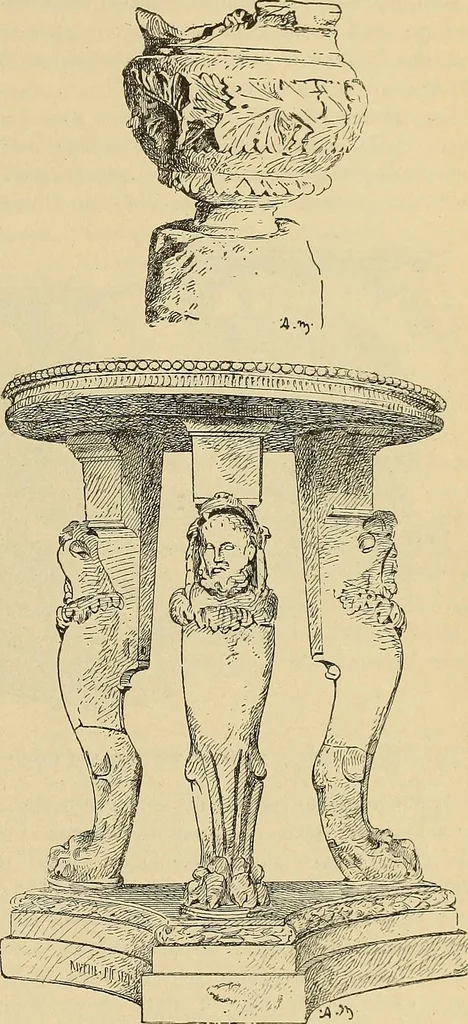 An illustration from L'arte nell'industria : lavori di legno e pastiglia, lavori di metallo, lavori di pietra, marmo, alabastro, ceramica, musaico, vetro, lavori di osso e avorio, lavori tessili, carte da parati e cuoi decorati, ricami, pizzi, cartelloni, stampe, ecc., 1907, leaf 84