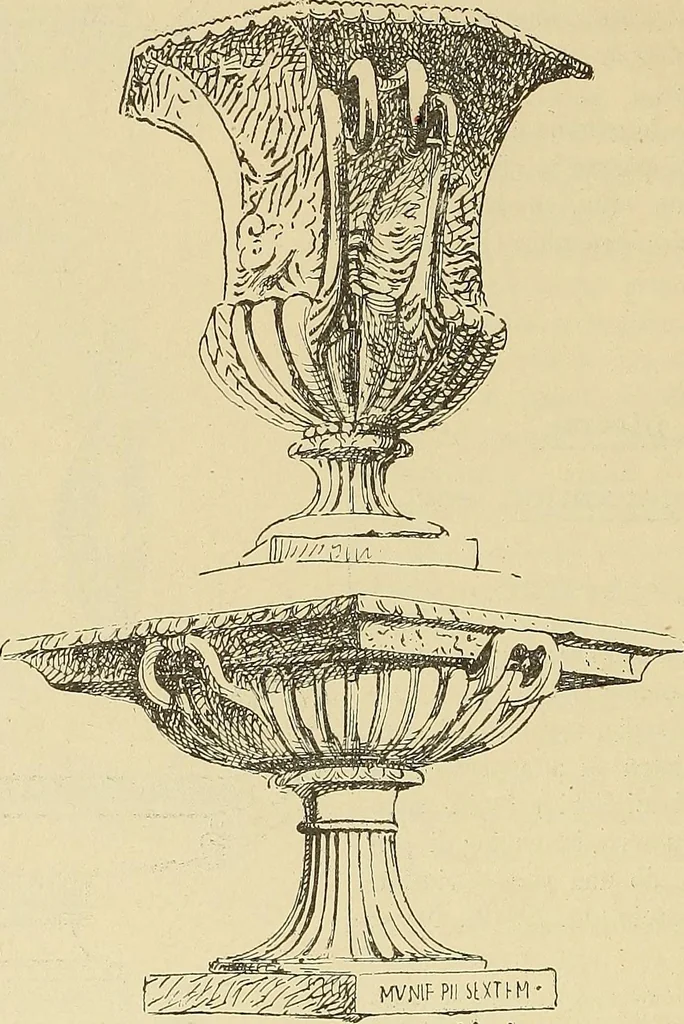 An illustration from L'arte nell'industria : lavori di legno e pastiglia, lavori di metallo, lavori di pietra, marmo, alabastro, ceramica, musaico, vetro, lavori di osso e avorio, lavori tessili, carte da parati e cuoi decorati, ricami, pizzi, cartelloni, stampe, ecc., 1907, leaf 89