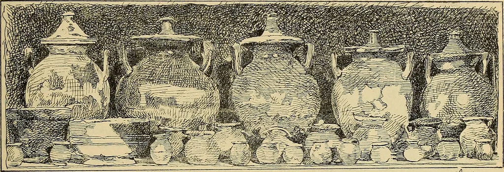 An illustration from L'arte nell'industria : lavori di legno e pastiglia, lavori di metallo, lavori di pietra, marmo, alabastro, ceramica, musaico, vetro, lavori di osso e avorio, lavori tessili, carte da parati e cuoi decorati, ricami, pizzi, cartelloni, stampe, ecc., 1907, leaf 96