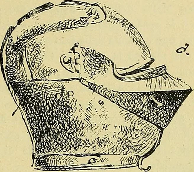An illustration from L'arte nell'industria : lavori di legno e pastiglia, lavori di metallo, lavori di pietra, marmo, alabastro, ceramica, musaico, vetro, lavori di osso e avorio, lavori tessili, carte da parati e cuoi decorati, ricami, pizzi, cartelloni, stampe, ecc., 1907, leaf 124
