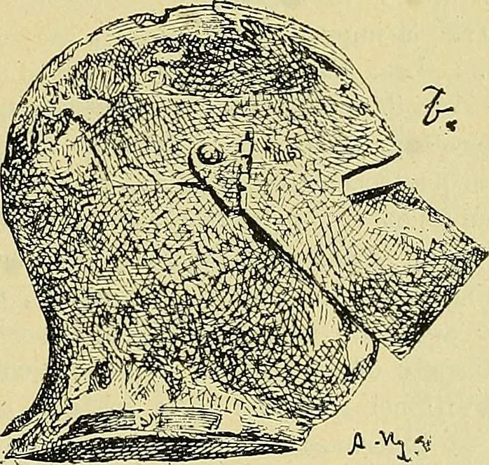 An illustration from L'arte nell'industria : lavori di legno e pastiglia, lavori di metallo, lavori di pietra, marmo, alabastro, ceramica, musaico, vetro, lavori di osso e avorio, lavori tessili, carte da parati e cuoi decorati, ricami, pizzi, cartelloni, stampe, ecc., 1907, leaf 124