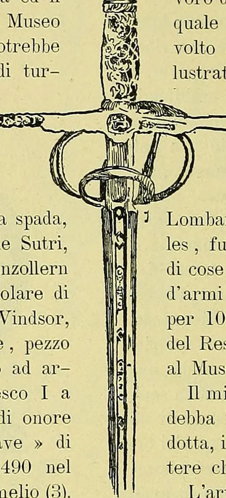An illustration from L'arte nell'industria : lavori di legno e pastiglia, lavori di metallo, lavori di pietra, marmo, alabastro, ceramica, musaico, vetro, lavori di osso e avorio, lavori tessili, carte da parati e cuoi decorati, ricami, pizzi, cartelloni, stampe, ecc., 1907, leaf 125
