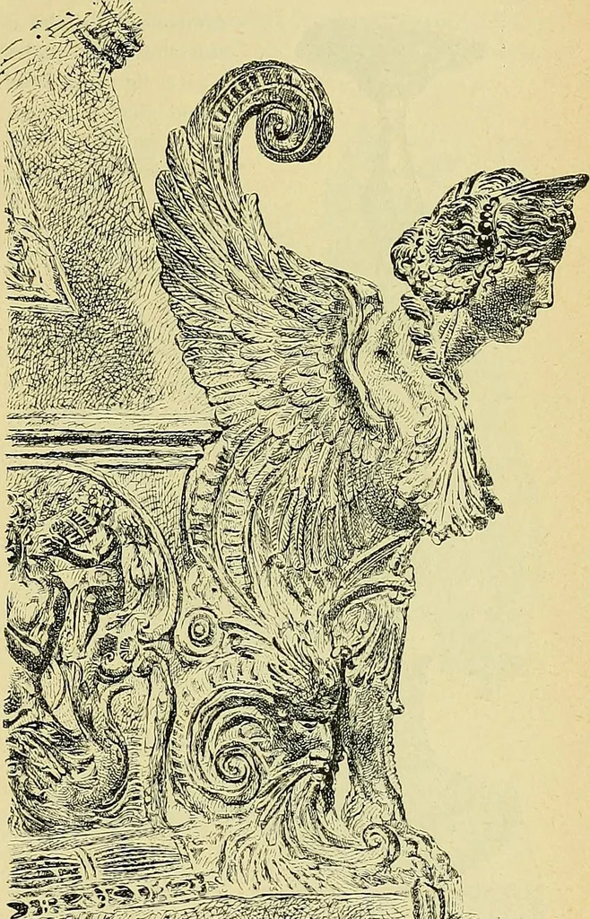 An illustration from L'arte nell'industria : lavori di legno e pastiglia, lavori di metallo, lavori di pietra, marmo, alabastro, ceramica, musaico, vetro, lavori di osso e avorio, lavori tessili, carte da parati e cuoi decorati, ricami, pizzi, cartelloni, stampe, ecc., 1907, leaf 140
