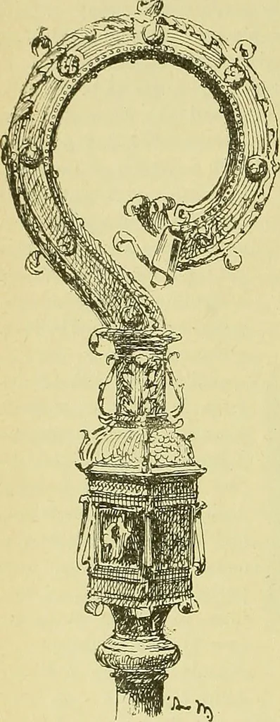 An illustration from L'arte nell'industria : lavori di legno e pastiglia, lavori di metallo, lavori di pietra, marmo, alabastro, ceramica, musaico, vetro, lavori di osso e avorio, lavori tessili, carte da parati e cuoi decorati, ricami, pizzi, cartelloni, stampe, ecc., 1907, leaf 165