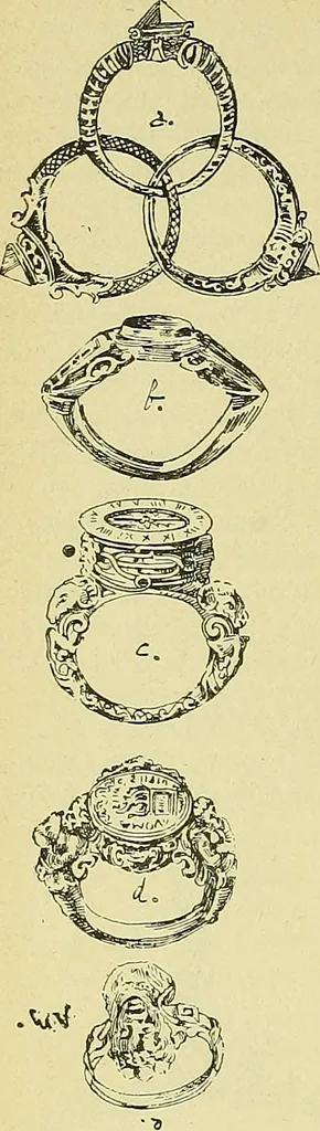 An illustration from L'arte nell'industria : lavori di legno e pastiglia, lavori di metallo, lavori di pietra, marmo, alabastro, ceramica, musaico, vetro, lavori di osso e avorio, lavori tessili, carte da parati e cuoi decorati, ricami, pizzi, cartelloni, stampe, ecc., 1907, leaf 177