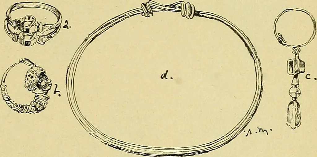 An illustration from L'arte nell'industria : lavori di legno e pastiglia, lavori di metallo, lavori di pietra, marmo, alabastro, ceramica, musaico, vetro, lavori di osso e avorio, lavori tessili, carte da parati e cuoi decorati, ricami, pizzi, cartelloni, stampe, ecc., 1907, leaf 178
