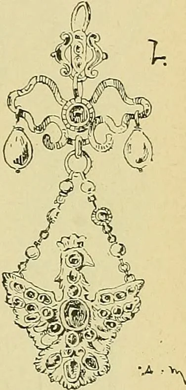 An illustration from L'arte nell'industria : lavori di legno e pastiglia, lavori di metallo, lavori di pietra, marmo, alabastro, ceramica, musaico, vetro, lavori di osso e avorio, lavori tessili, carte da parati e cuoi decorati, ricami, pizzi, cartelloni, stampe, ecc., 1907, leaf 184