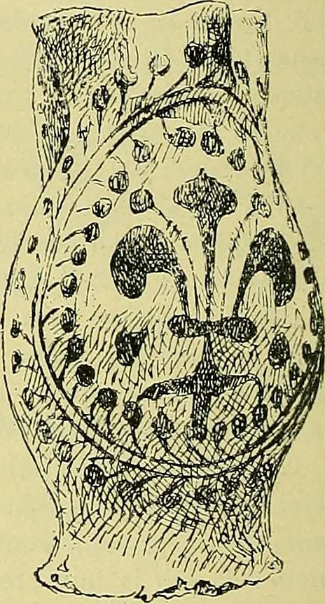 An illustration from L'arte nell'industria : lavori di legno e pastiglia, lavori di metallo, lavori di pietra, marmo, alabastro, ceramica, musaico, vetro, lavori di osso e avorio, lavori tessili, carte da parati e cuoi decorati, ricami, pizzi, cartelloni, stampe, ecc., 1907, leaf 197