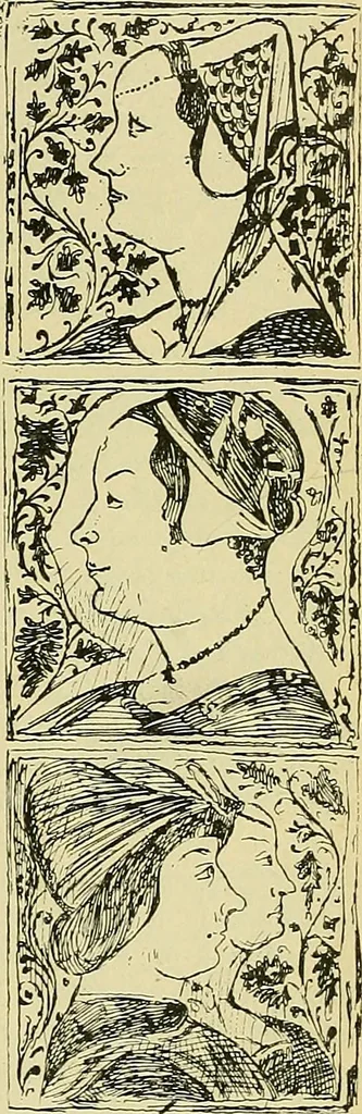 An illustration from L'arte nell'industria : lavori di legno e pastiglia, lavori di metallo, lavori di pietra, marmo, alabastro, ceramica, musaico, vetro, lavori di osso e avorio, lavori tessili, carte da parati e cuoi decorati, ricami, pizzi, cartelloni, stampe, ecc., 1907, leaf 202