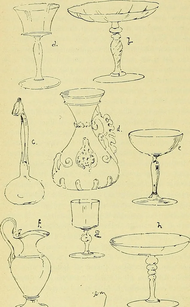 An illustration from L'arte nell'industria : lavori di legno e pastiglia, lavori di metallo, lavori di pietra, marmo, alabastro, ceramica, musaico, vetro, lavori di osso e avorio, lavori tessili, carte da parati e cuoi decorati, ricami, pizzi, cartelloni, stampe, ecc., 1907, leaf 207