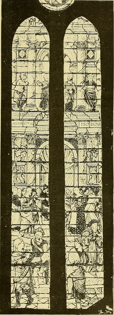An illustration from L'arte nell'industria : lavori di legno e pastiglia, lavori di metallo, lavori di pietra, marmo, alabastro, ceramica, musaico, vetro, lavori di osso e avorio, lavori tessili, carte da parati e cuoi decorati, ricami, pizzi, cartelloni, stampe, ecc., 1907, leaf 220