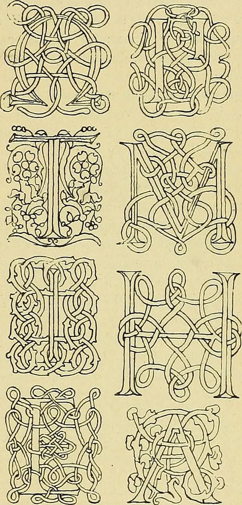 An illustration from L'arte nell'industria : lavori di legno e pastiglia, lavori di metallo, lavori di pietra, marmo, alabastro, ceramica, musaico, vetro, lavori di osso e avorio, lavori tessili, carte da parati e cuoi decorati, ricami, pizzi, cartelloni, stampe, ecc., 1907, leaf 264