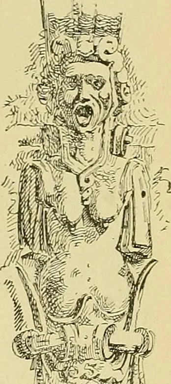 An illustration from L'arte nell'industria : lavori di legno e pastiglia, lavori di metallo, lavori di pietra, marmo, alabastro, ceramica, musaico, vetro, lavori di osso e avorio, lavori tessili, carte da parati e cuoi decorati, ricami, pizzi, cartelloni, stampe, ecc., 1907, leaf 304