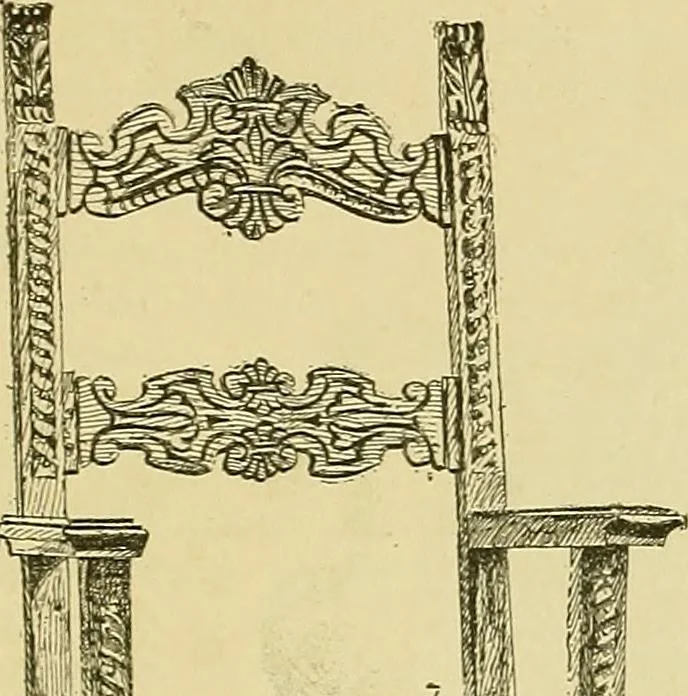 An illustration from L'arte nell'industria : lavori di legno e pastiglia, lavori di metallo, lavori di pietra, marmo, alabastro, ceramica, musaico, vetro, lavori di osso e avorio, lavori tessili, carte da parati e cuoi decorati, ricami, pizzi, cartelloni, stampe, ecc., 1907, leaf 328