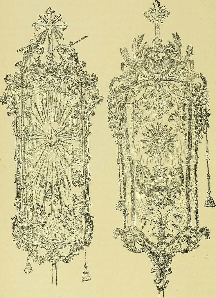 An illustration from L'arte nell'industria : lavori di legno e pastiglia, lavori di metallo, lavori di pietra, marmo, alabastro, ceramica, musaico, vetro, lavori di osso e avorio, lavori tessili, carte da parati e cuoi decorati, ricami, pizzi, cartelloni, stampe, ecc., 1907, leaf 331