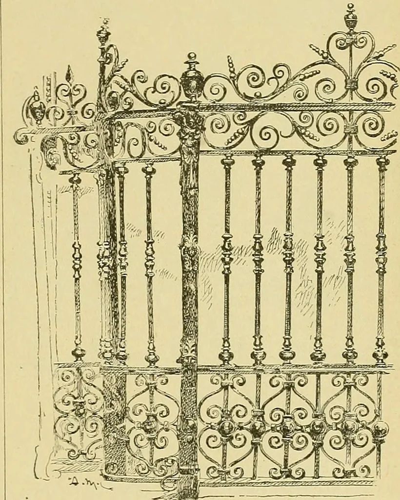 An illustration from L'arte nell'industria : lavori di legno e pastiglia, lavori di metallo, lavori di pietra, marmo, alabastro, ceramica, musaico, vetro, lavori di osso e avorio, lavori tessili, carte da parati e cuoi decorati, ricami, pizzi, cartelloni, stampe, ecc., 1907, leaf 340