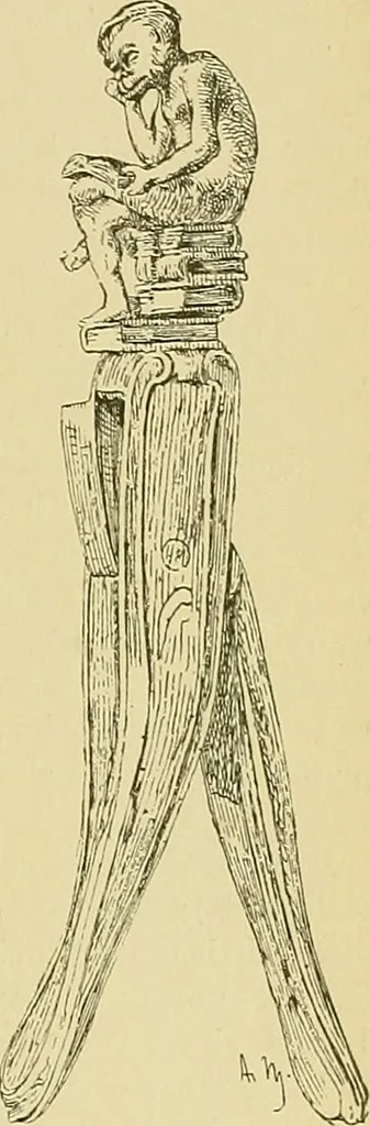 An illustration from L'arte nell'industria : lavori di legno e pastiglia, lavori di metallo, lavori di pietra, marmo, alabastro, ceramica, musaico, vetro, lavori di osso e avorio, lavori tessili, carte da parati e cuoi decorati, ricami, pizzi, cartelloni, stampe, ecc., 1907, leaf 346