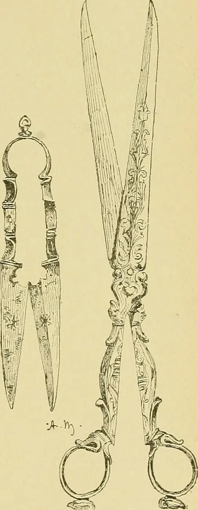 An illustration from L'arte nell'industria : lavori di legno e pastiglia, lavori di metallo, lavori di pietra, marmo, alabastro, ceramica, musaico, vetro, lavori di osso e avorio, lavori tessili, carte da parati e cuoi decorati, ricami, pizzi, cartelloni, stampe, ecc., 1907, leaf 348