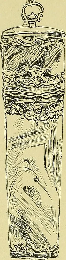 An illustration from L'arte nell'industria : lavori di legno e pastiglia, lavori di metallo, lavori di pietra, marmo, alabastro, ceramica, musaico, vetro, lavori di osso e avorio, lavori tessili, carte da parati e cuoi decorati, ricami, pizzi, cartelloni, stampe, ecc., 1907, leaf 367