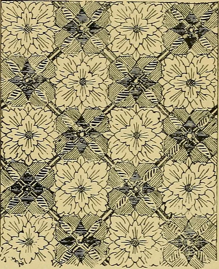 An illustration from L'arte nell'industria : lavori di legno e pastiglia, lavori di metallo, lavori di pietra, marmo, alabastro, ceramica, musaico, vetro, lavori di osso e avorio, lavori tessili, carte da parati e cuoi decorati, ricami, pizzi, cartelloni, stampe, ecc., 1907, leaf 40