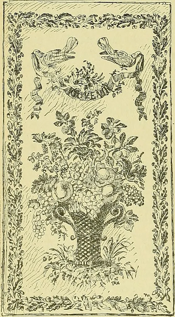 An illustration from L'arte nell'industria : lavori di legno e pastiglia, lavori di metallo, lavori di pietra, marmo, alabastro, ceramica, musaico, vetro, lavori di osso e avorio, lavori tessili, carte da parati e cuoi decorati, ricami, pizzi, cartelloni, stampe, ecc., 1907, leaf 429