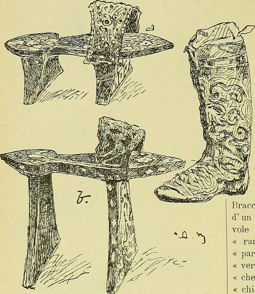 An illustration from L'arte nell'industria : lavori di legno e pastiglia, lavori di metallo, lavori di pietra, marmo, alabastro, ceramica, musaico, vetro, lavori di osso e avorio, lavori tessili, carte da parati e cuoi decorati, ricami, pizzi, cartelloni, stampe, ecc., 1907, leaf 441