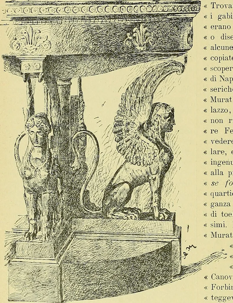An illustration from L'arte nell'industria : lavori di legno e pastiglia, lavori di metallo, lavori di pietra, marmo, alabastro, ceramica, musaico, vetro, lavori di osso e avorio, lavori tessili, carte da parati e cuoi decorati, ricami, pizzi, cartelloni, stampe, ecc., 1907, leaf 451
