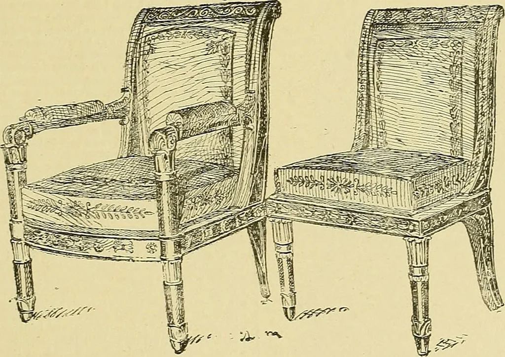 An illustration from L'arte nell'industria : lavori di legno e pastiglia, lavori di metallo, lavori di pietra, marmo, alabastro, ceramica, musaico, vetro, lavori di osso e avorio, lavori tessili, carte da parati e cuoi decorati, ricami, pizzi, cartelloni, stampe, ecc., 1907, leaf 452