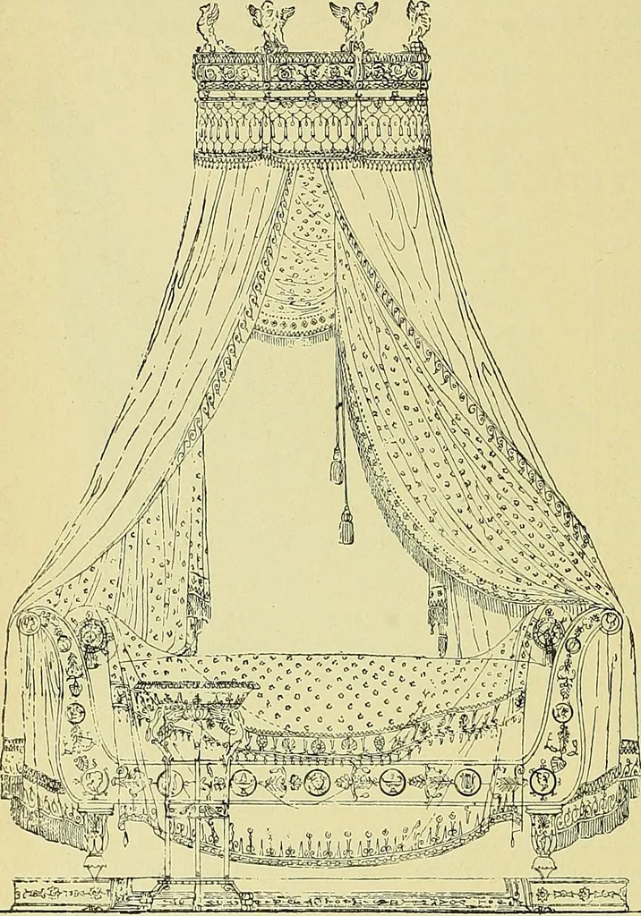 An illustration from L'arte nell'industria : lavori di legno e pastiglia, lavori di metallo, lavori di pietra, marmo, alabastro, ceramica, musaico, vetro, lavori di osso e avorio, lavori tessili, carte da parati e cuoi decorati, ricami, pizzi, cartelloni, stampe, ecc., 1907, leaf 461