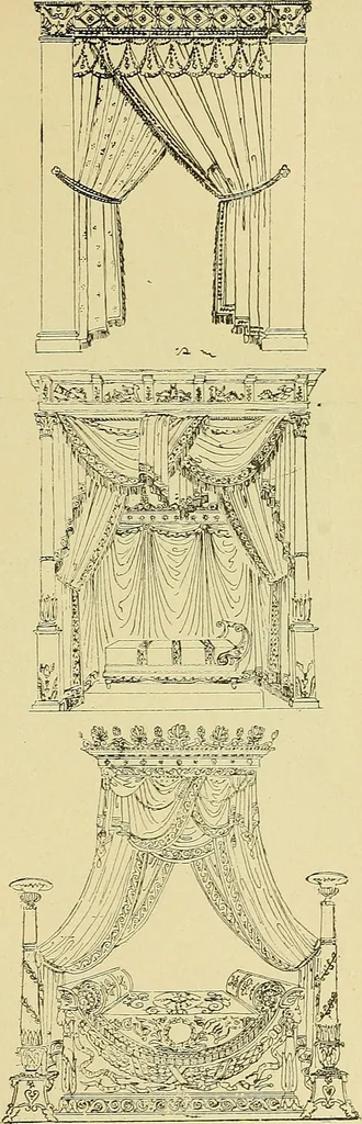 An illustration from L'arte nell'industria : lavori di legno e pastiglia, lavori di metallo, lavori di pietra, marmo, alabastro, ceramica, musaico, vetro, lavori di osso e avorio, lavori tessili, carte da parati e cuoi decorati, ricami, pizzi, cartelloni, stampe, ecc., 1907, leaf 462