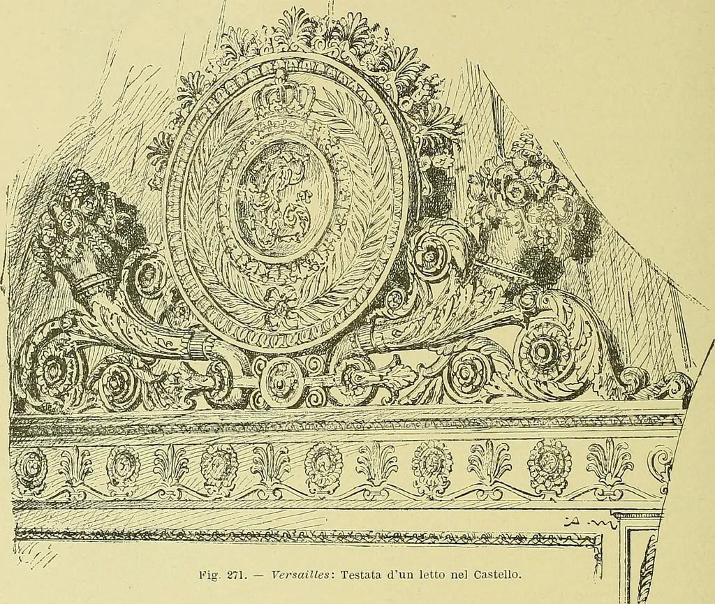 An illustration from L'arte nell'industria : lavori di legno e pastiglia, lavori di metallo, lavori di pietra, marmo, alabastro, ceramica, musaico, vetro, lavori di osso e avorio, lavori tessili, carte da parati e cuoi decorati, ricami, pizzi, cartelloni, stampe, ecc., 1907, leaf 463