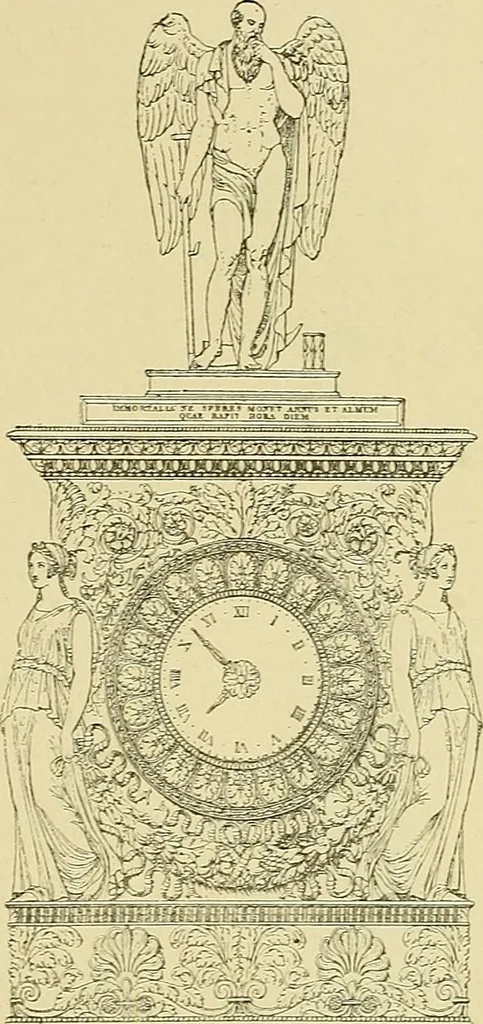 An illustration from L'arte nell'industria : lavori di legno e pastiglia, lavori di metallo, lavori di pietra, marmo, alabastro, ceramica, musaico, vetro, lavori di osso e avorio, lavori tessili, carte da parati e cuoi decorati, ricami, pizzi, cartelloni, stampe, ecc., 1907, leaf 472