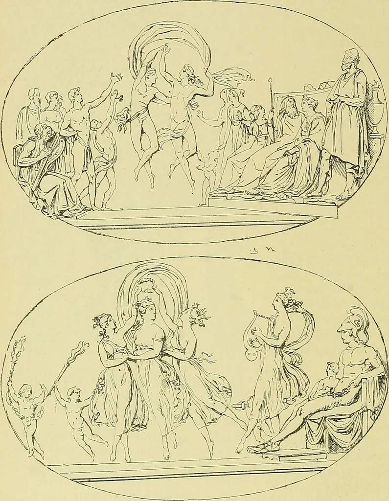 An illustration from L'arte nell'industria : lavori di legno e pastiglia, lavori di metallo, lavori di pietra, marmo, alabastro, ceramica, musaico, vetro, lavori di osso e avorio, lavori tessili, carte da parati e cuoi decorati, ricami, pizzi, cartelloni, stampe, ecc., 1907, leaf 479