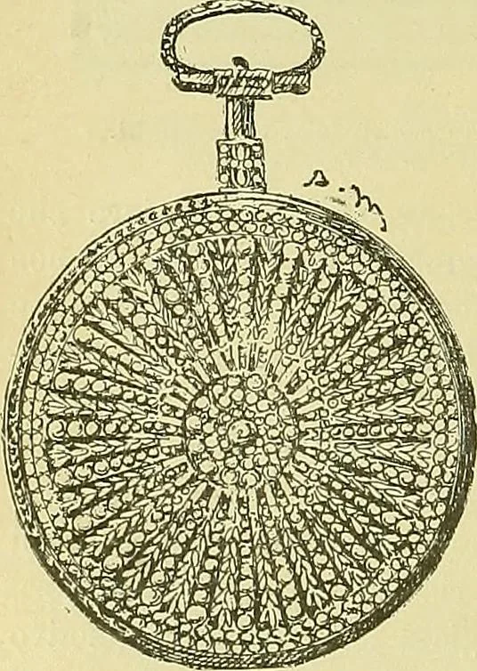 An illustration from L'arte nell'industria : lavori di legno e pastiglia, lavori di metallo, lavori di pietra, marmo, alabastro, ceramica, musaico, vetro, lavori di osso e avorio, lavori tessili, carte da parati e cuoi decorati, ricami, pizzi, cartelloni, stampe, ecc., 1907, leaf 481