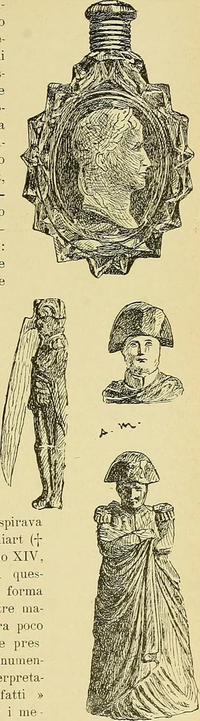 An illustration from L'arte nell'industria : lavori di legno e pastiglia, lavori di metallo, lavori di pietra, marmo, alabastro, ceramica, musaico, vetro, lavori di osso e avorio, lavori tessili, carte da parati e cuoi decorati, ricami, pizzi, cartelloni, stampe, ecc., 1907, leaf 486