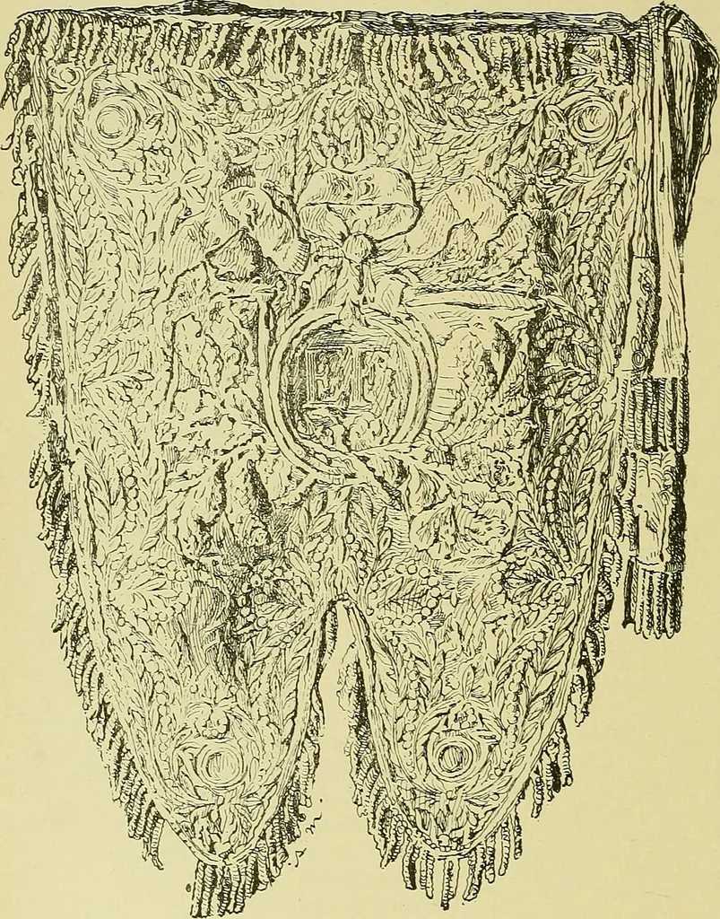 An illustration from L'arte nell'industria : lavori di legno e pastiglia, lavori di metallo, lavori di pietra, marmo, alabastro, ceramica, musaico, vetro, lavori di osso e avorio, lavori tessili, carte da parati e cuoi decorati, ricami, pizzi, cartelloni, stampe, ecc., 1907, leaf 499